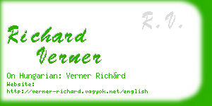 richard verner business card