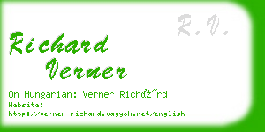 richard verner business card